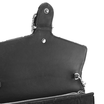 Gucci Velvet GG Monogram Mini Dionysus Chain Wallet Black 11 of 11