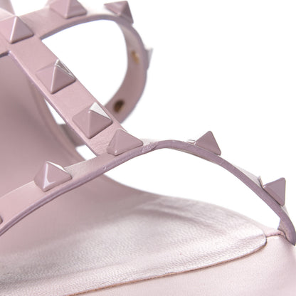 Valentino Garavani Calfskin Rockstud 60mm City Sandals 40.5 Water Rose 10 of 12