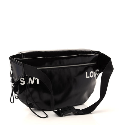 Burberry Coated Canvas Horseferry Print Extra Large Bum Bag Black 3 of 9