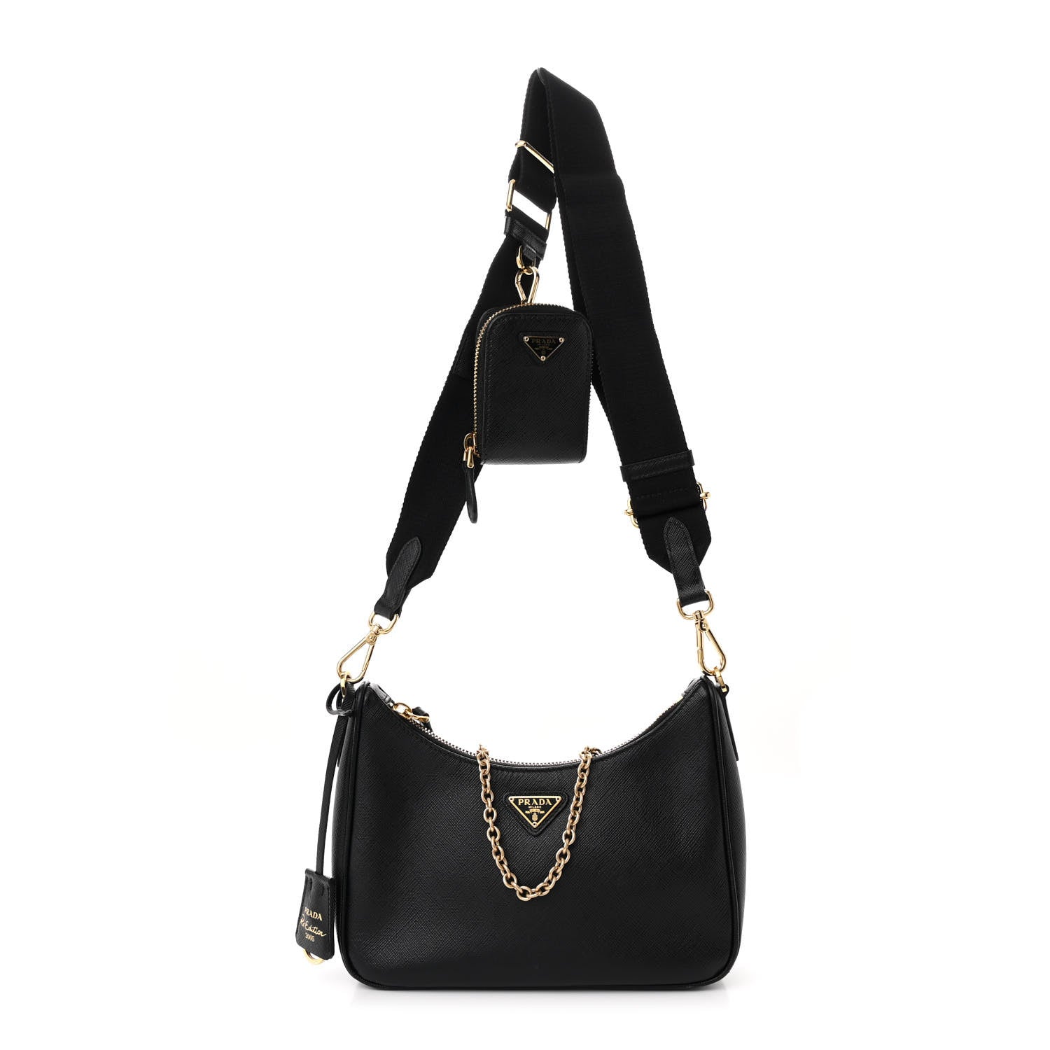 Prada Saffiano Lux Re-Edition 2005 Shoulder Bag Black 1 of 11