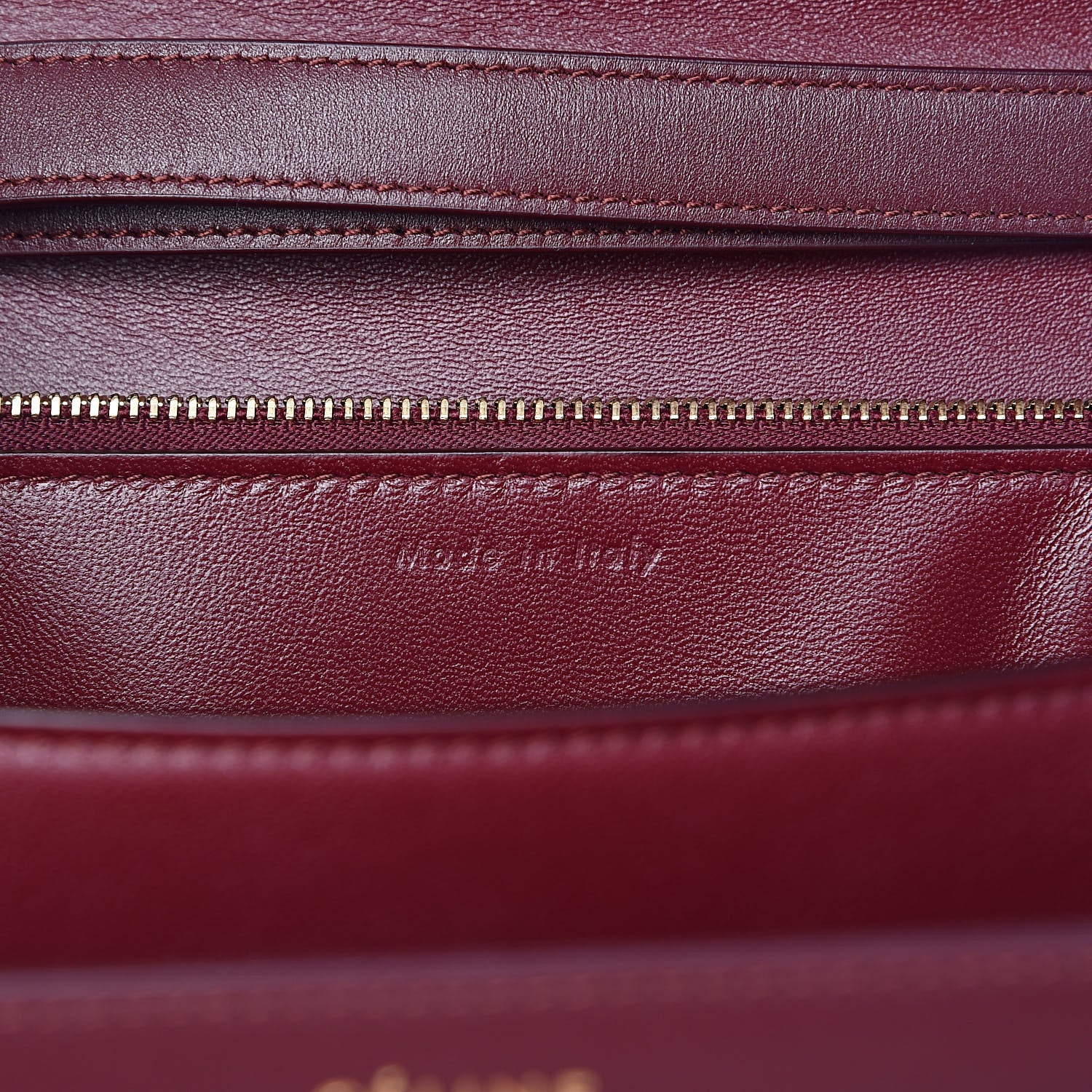 Celine Box Calfskin Medium Classic Box Flap Bag Burgundy 6 of 12