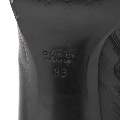 Gucci Calfskin Interlocking G Knee High Boots 9 Black 7 of 7