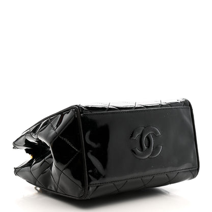Chanel Patent Quilted CC Shoulder Bag Black 4 of 13
