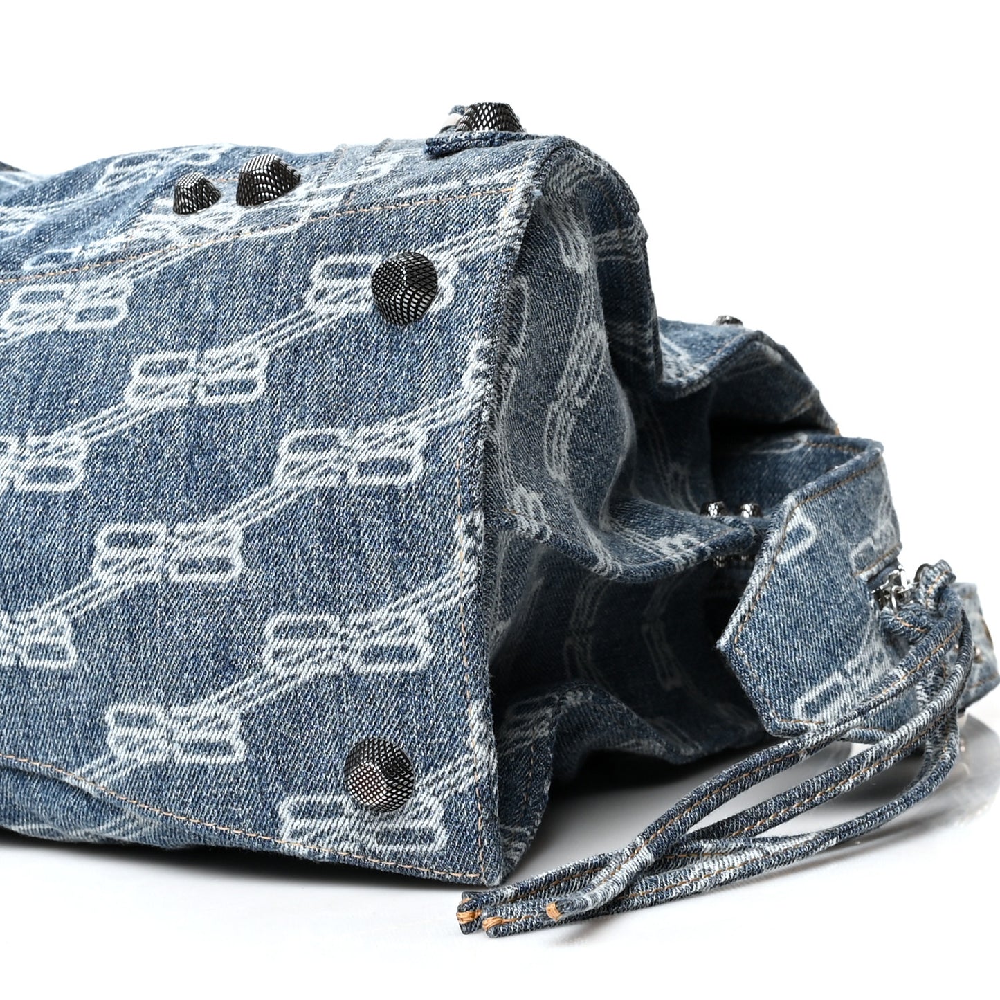 Denim BB Monogram Neo Cagole City Handbag Blue