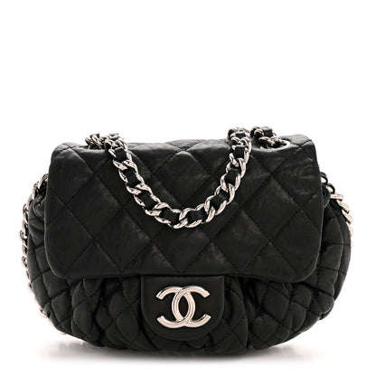 Chanel Washed Lambskin Quilted Mini Chain Around Flap Black 1 of 13