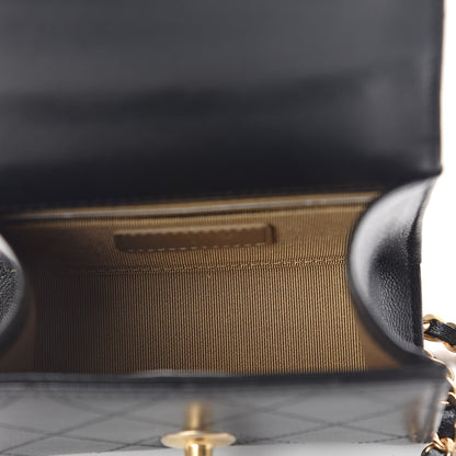 Chanel Goatskin Chic Pearls Clutch On Chain Black 5 of 8