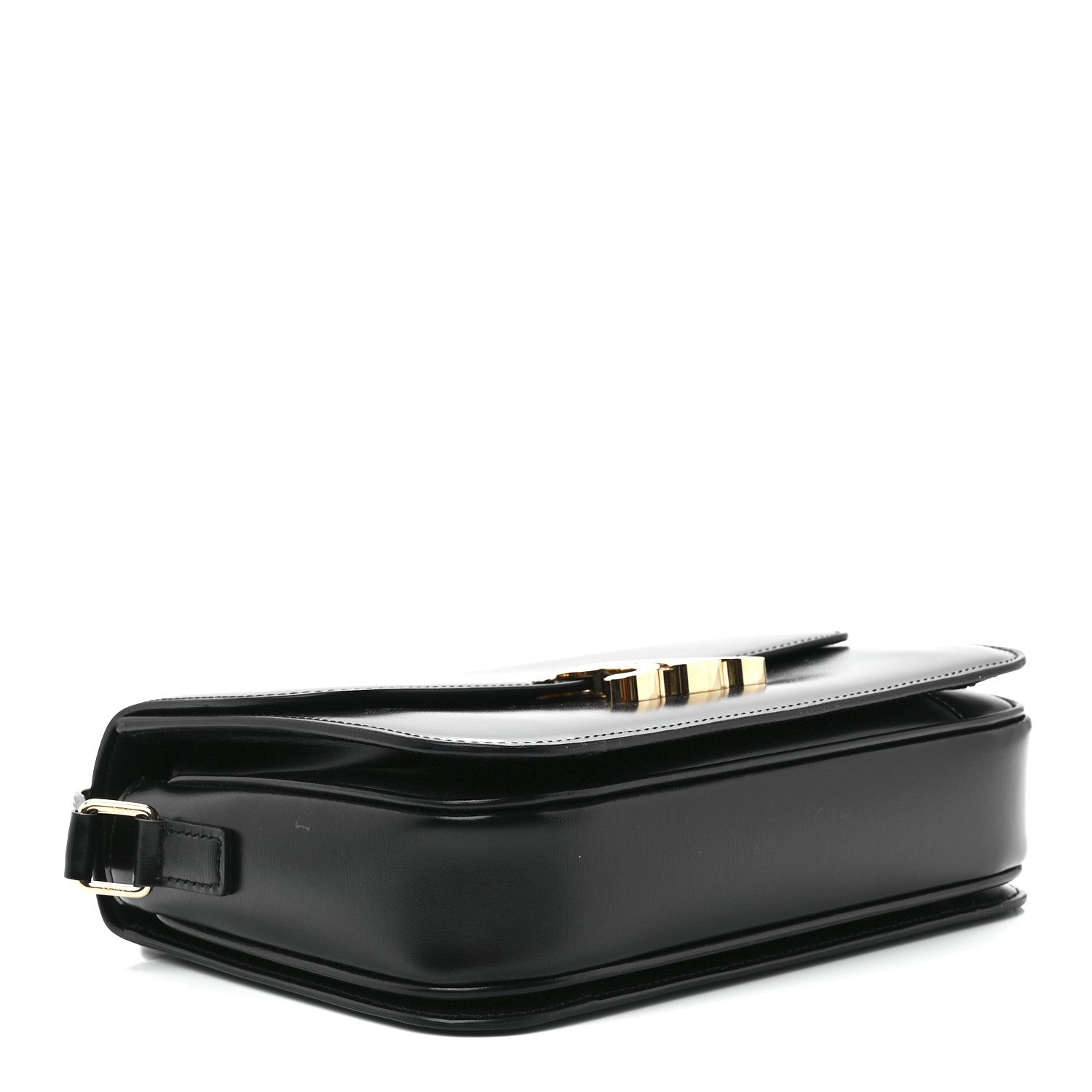 Celine Shiny Calfskin Medium Triomphe Black 4 of 11