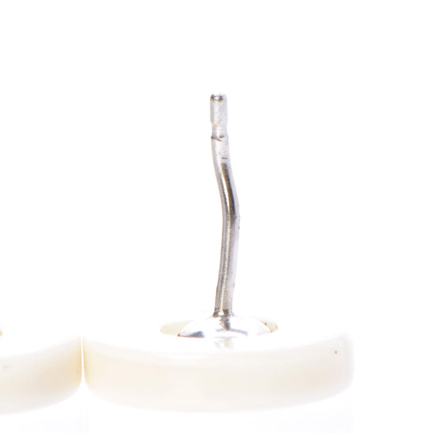 Resin CC Stud Earrings Black White