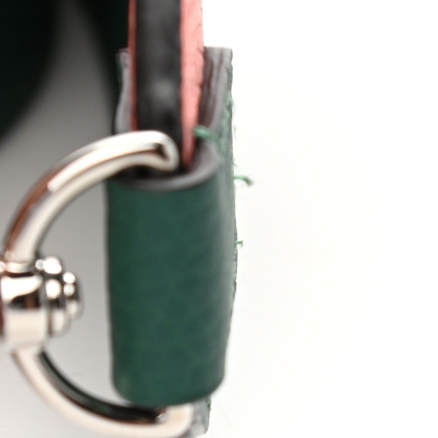 Moynat Taurillon Blush Across Strap Flamingo Emerald 6 of 6