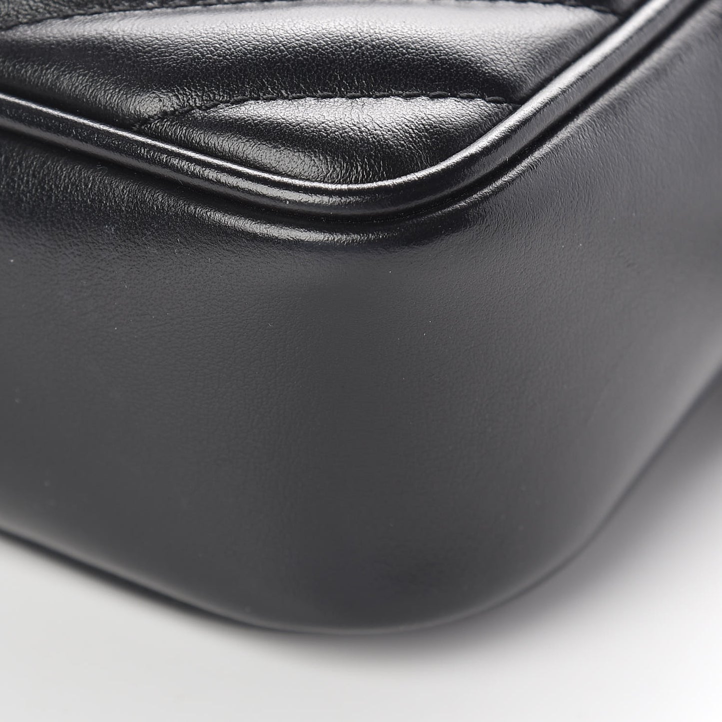 Calfskin Matelasse Monogram Lou Belt Bag Black