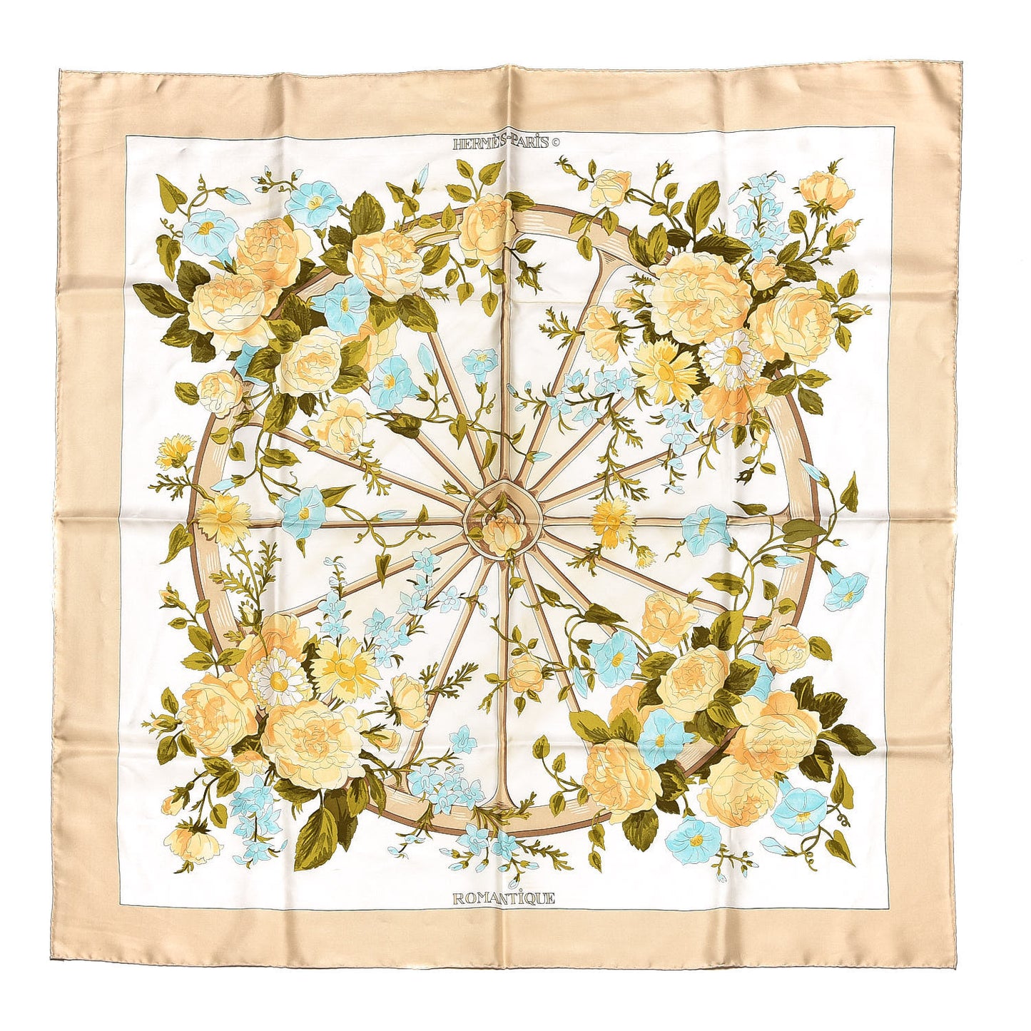 Jacquard Silk Romantique Scarf 90