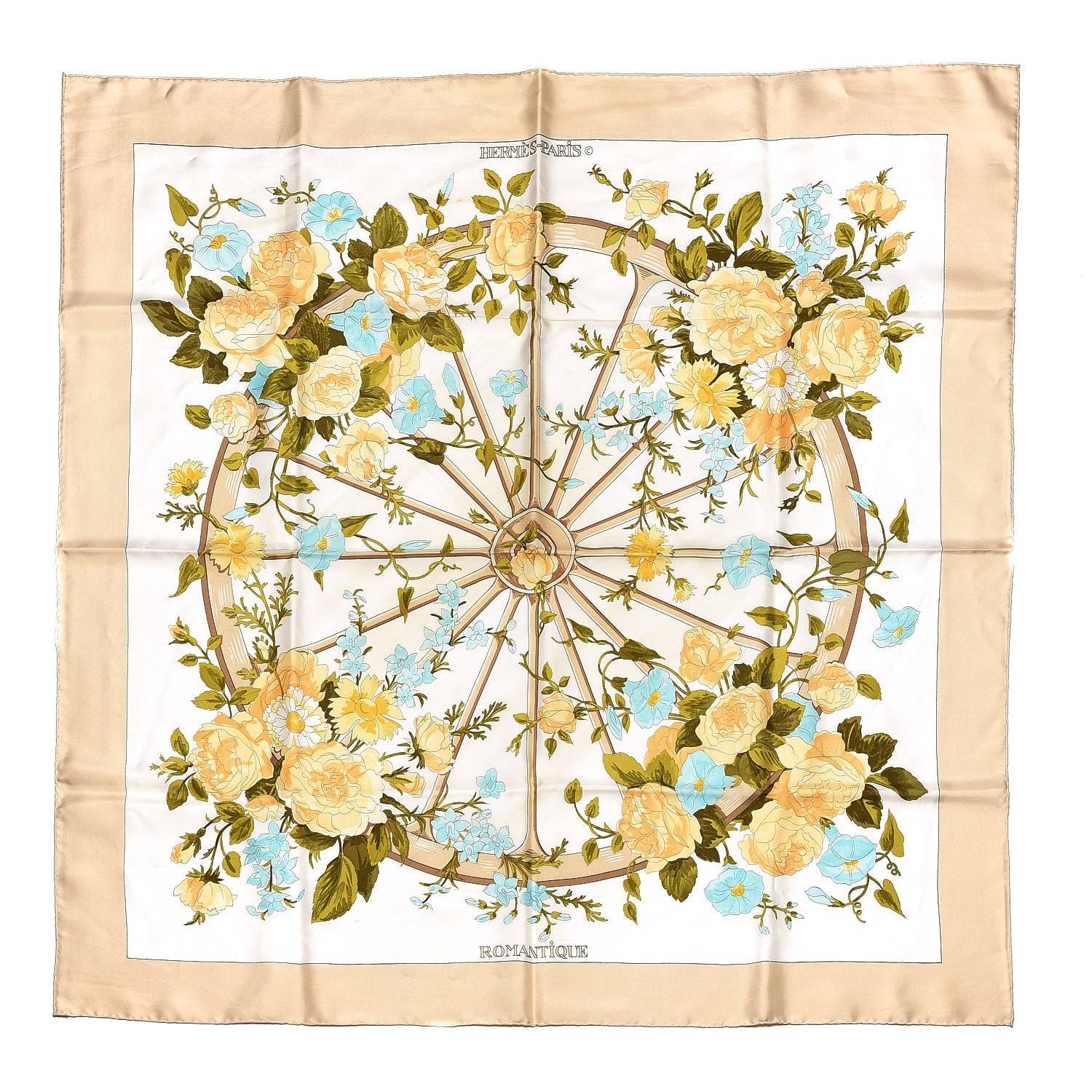 Hermes Jacquard Silk Romantique Scarf 90 1 of 4