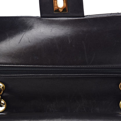 Chanel Lambskin Quilted Medium Double Flap Black 9 of 15