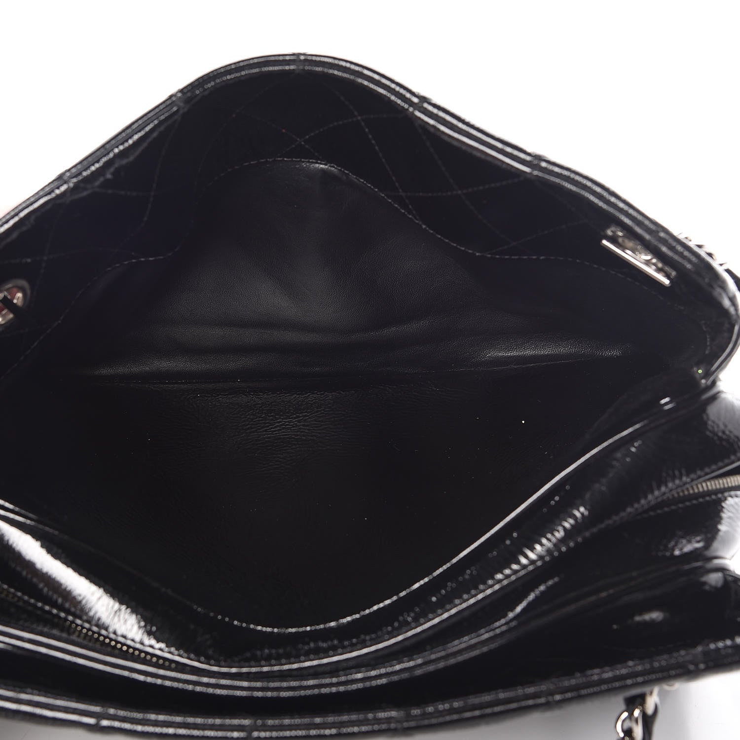 Chanel Patent Quilted Tote Black 7 of 12