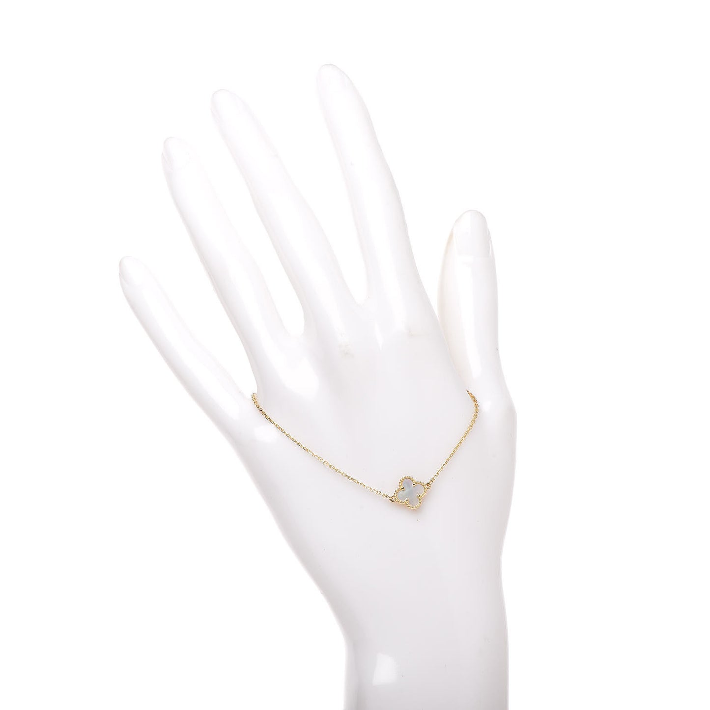 18K Yellow Gold Mother of Pearl Sweet Alhambra Bracelet