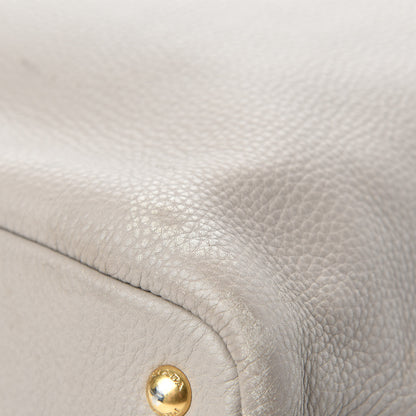 Prada Vitello Daino Side Zip Tote Pomice 9 of 27