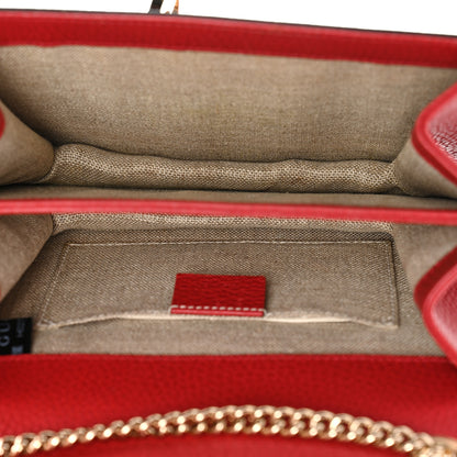 Gucci Dollar Calfskin Small Interlocking G Shoulder Bag Red 4 of 12