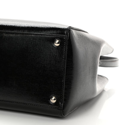 Fendi Patent Vitello Elite Regular 2Jours Tote Black 8 of 10