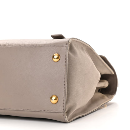 Saint Laurent Calfskin Canvas Medium Muse Two Grey 9 of 11