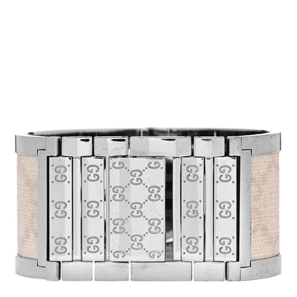 Gucci Stainless Steel Canvas Mother of Pearl 33mm Twirl Quartz Watch 3 of 4