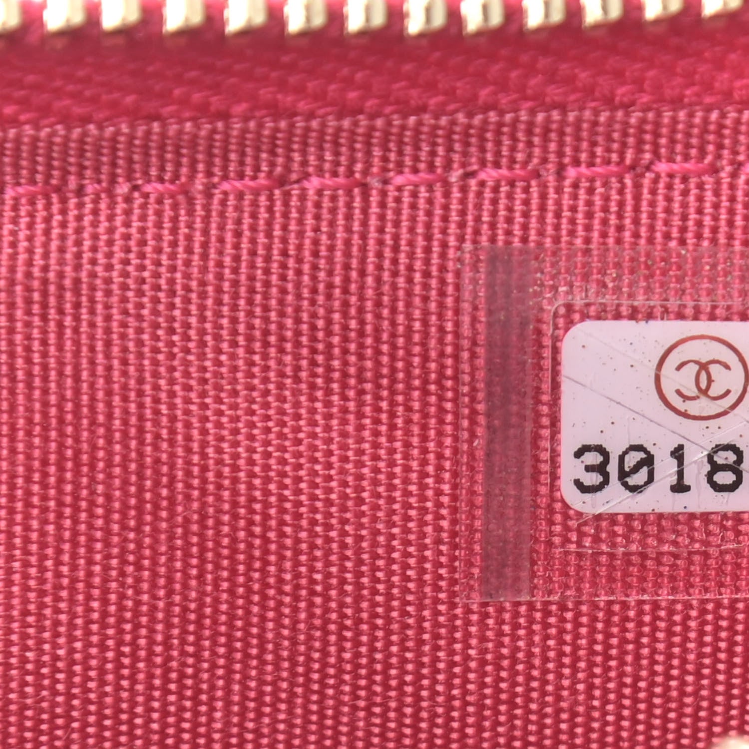 Chanel Shiny Goatskin Quilted Chanel 19 Flat Wallet Pouch Dark Pink 7 of 7