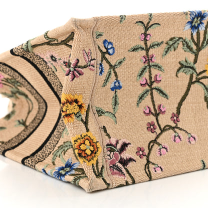 Christian Dior Raffia Embroidered Petites Fleurs Medium Book Tote Natural 9 of 12