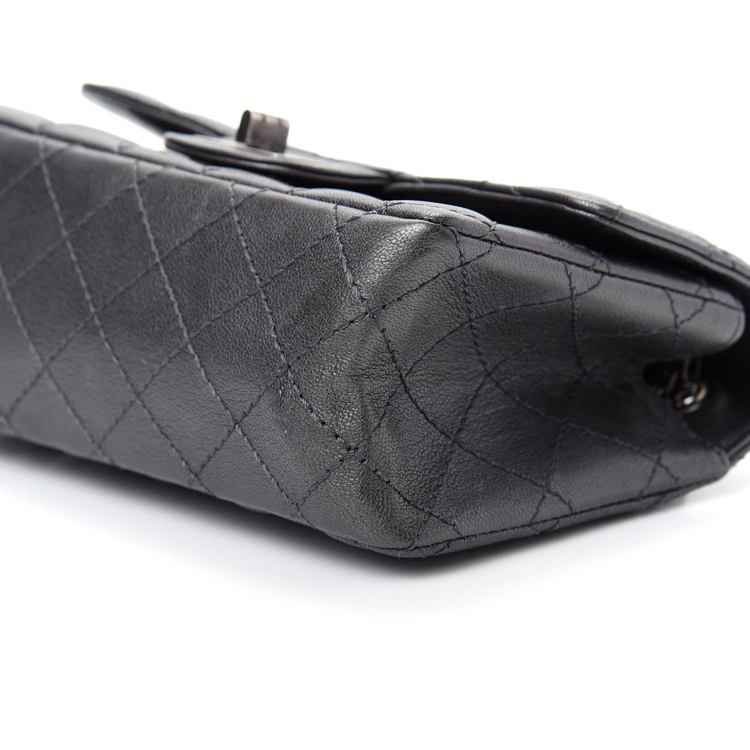 Chanel Sheepskin Quilted 2.55 Reissue Mini Flap Dark Grey 7 of 9