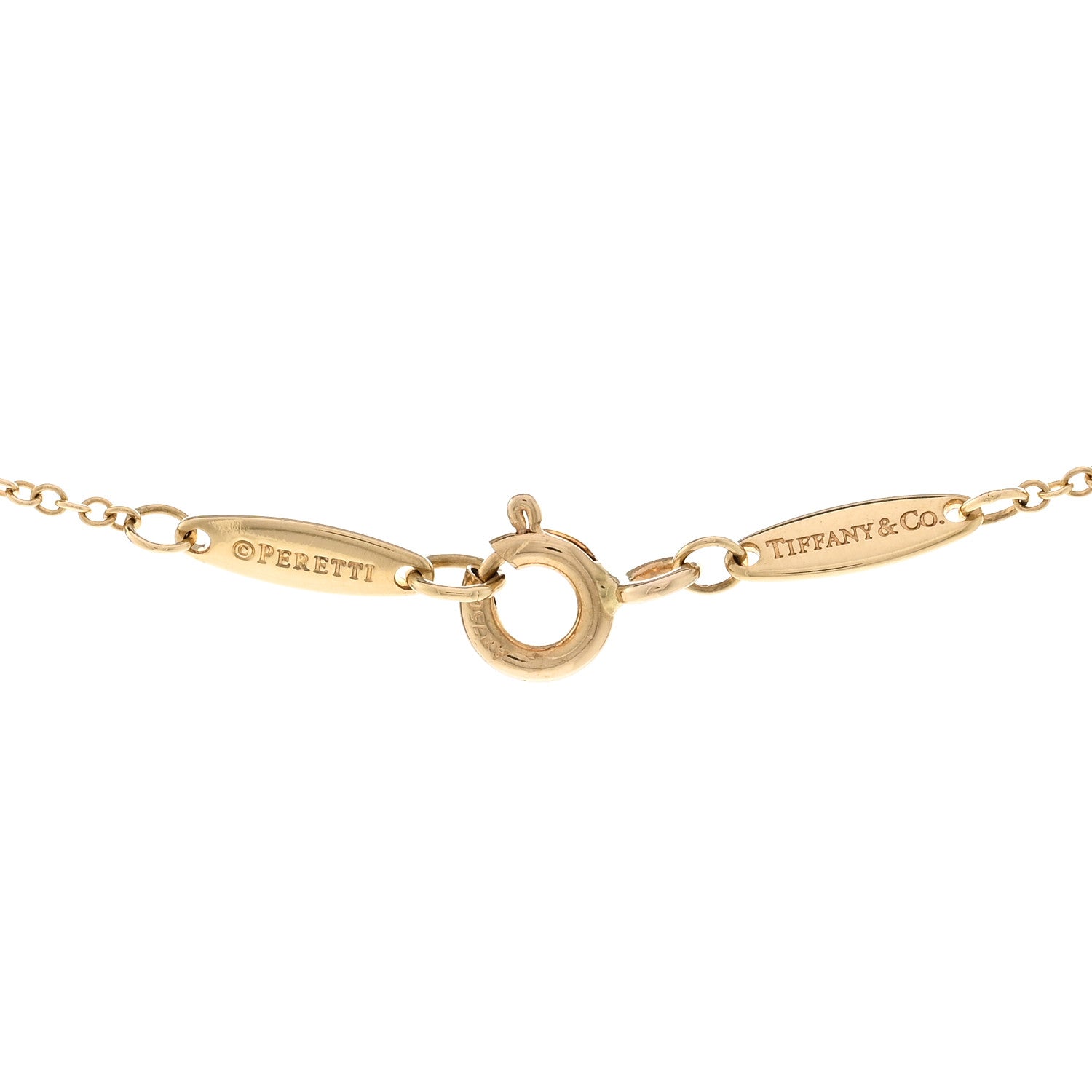 Tiffany 18K Yellow Gold Diamond .05ct Elsa Peretti Diamonds by the Yard Pendant Necklace 4 of 5