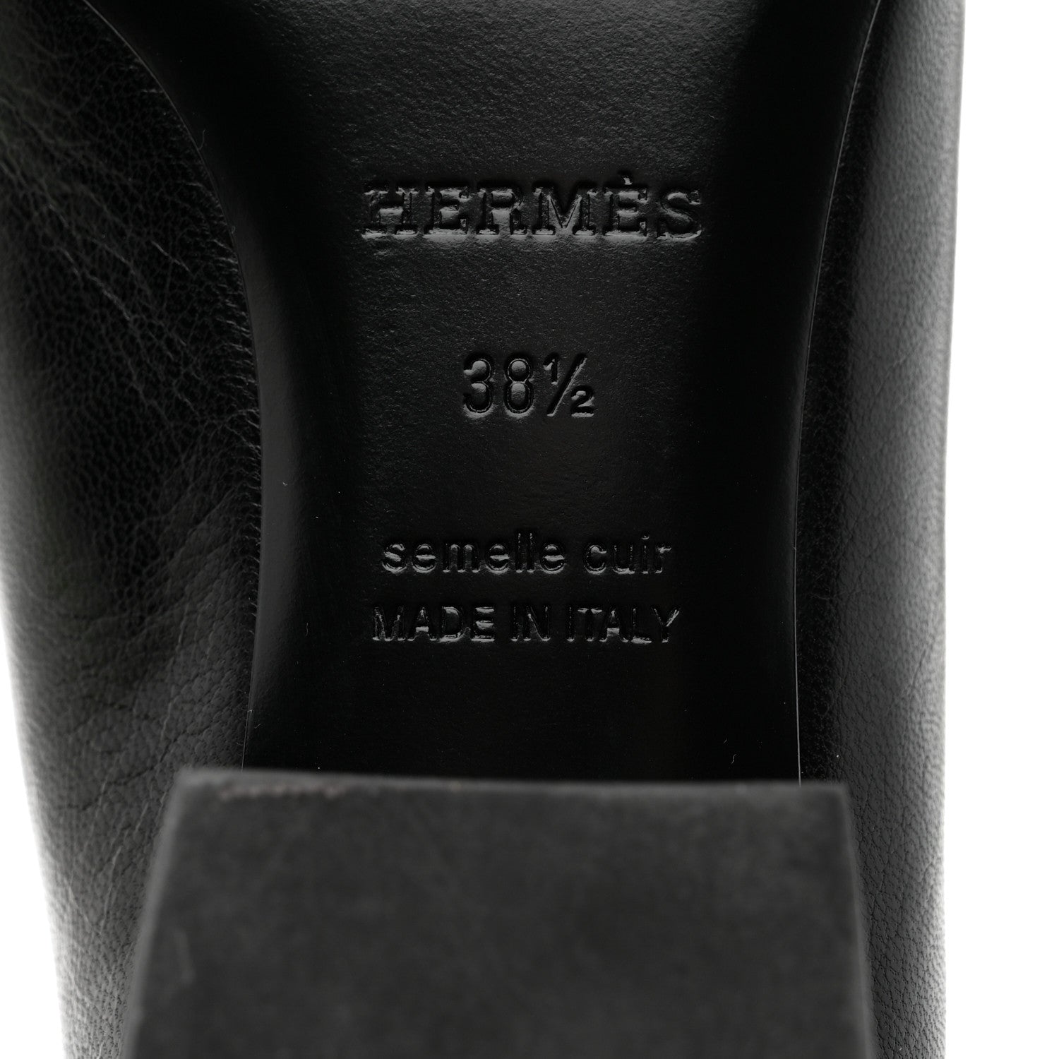 Hermes Goatskin Paradis Mules 38.5 Black 8 of 9