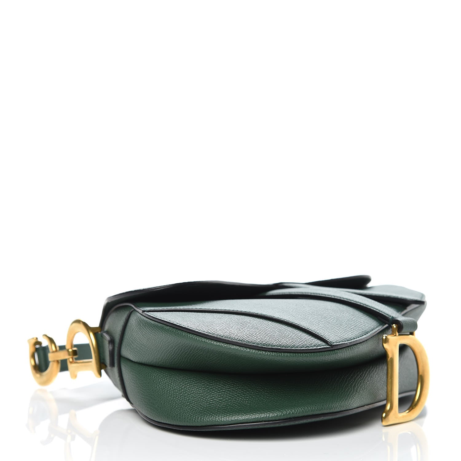 Christian Dior Grained Calfskin Saddle Bag Green 4 of 9