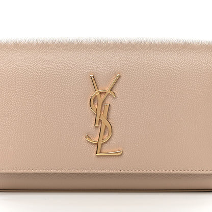 Saint Laurent Grain De Poudre Monogram Kate Belt Bag Dark Beige 10 of 11