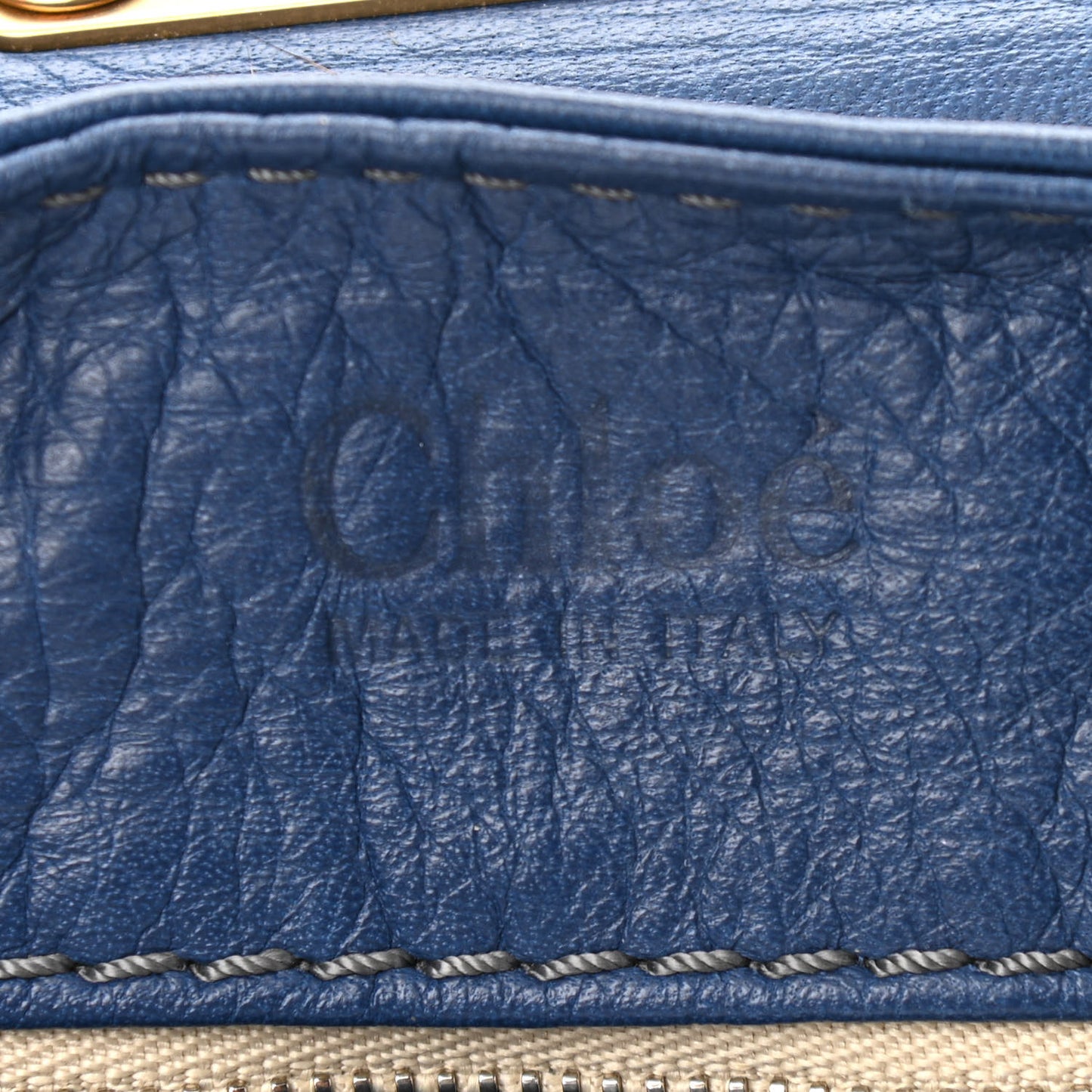 Calfskin Paddington Satchel Blue