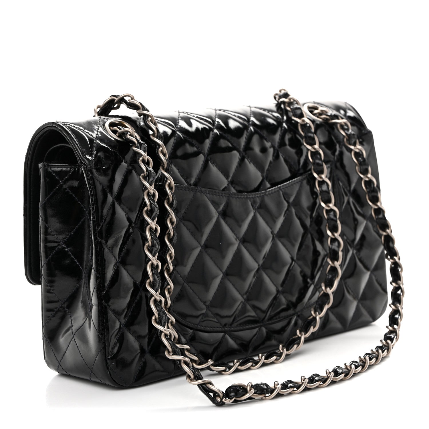 Chanel Glazed Calfskin Quilted Medium Double Flap Black 3 of 10