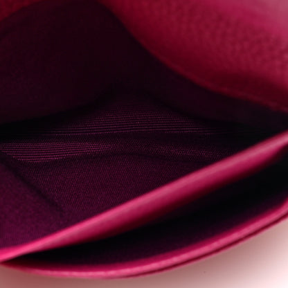 Salvatore Ferragamo Grained Calfskin Flap Card Holder Pink 5 of 8