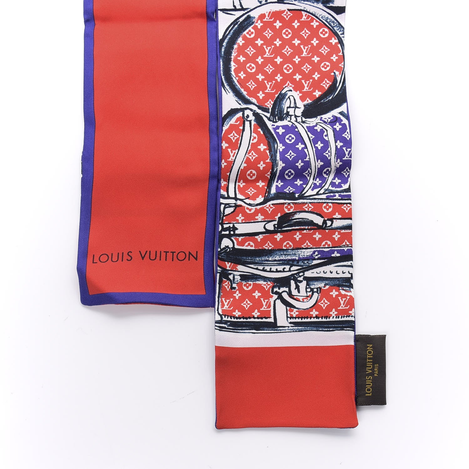 Louis Vuitton Silk Monogram Trunks Bandeau Coquelicot 2 of 3