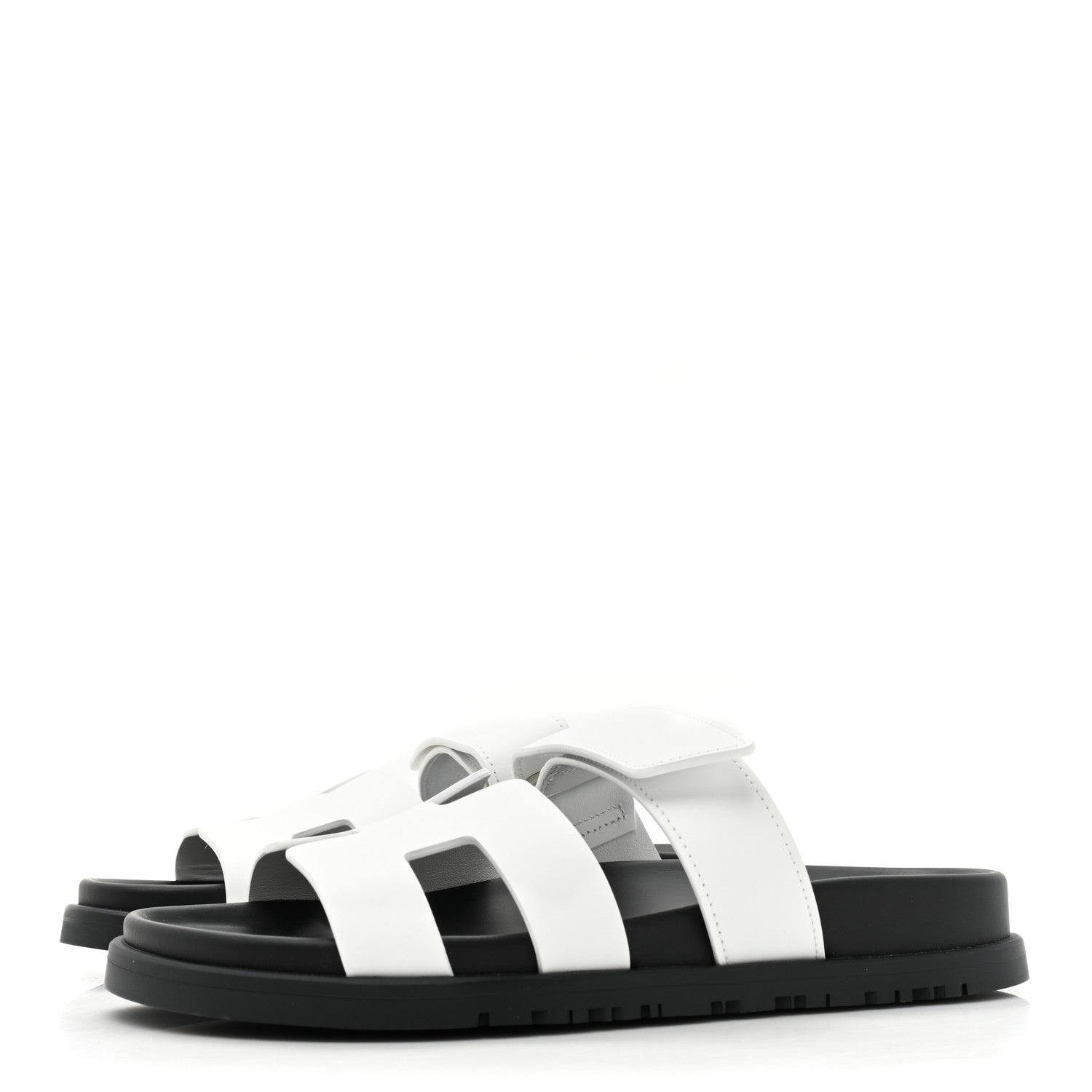 Hermes Calfskin Womens Chypre Sandals 36.5 White 3 of 9