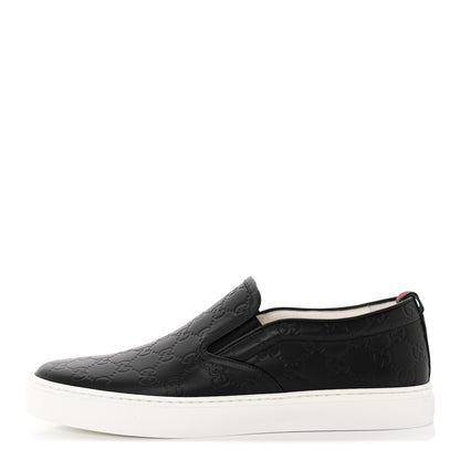 Gucci Guccissima Mens Dublin Slip On Sneakers 11.5 Black 1 of 8