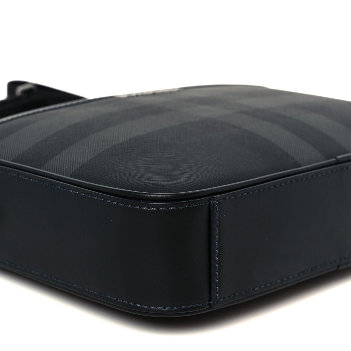 Coated Canvas Calfskin Check Muswell Bag Charcoal