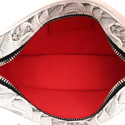 Christian Louboutin Calfskin Small Loubinth Radioloubi White Black 5 of 12