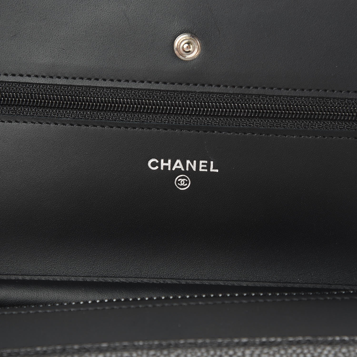 Chanel Caviar Timeless CC Wallet On Chain WOC Black 6 of 13