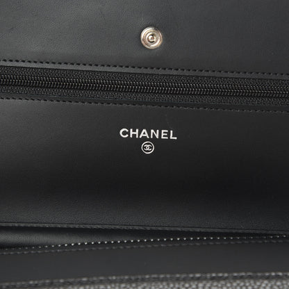 Chanel Caviar Timeless CC Wallet On Chain WOC Black 6 of 13