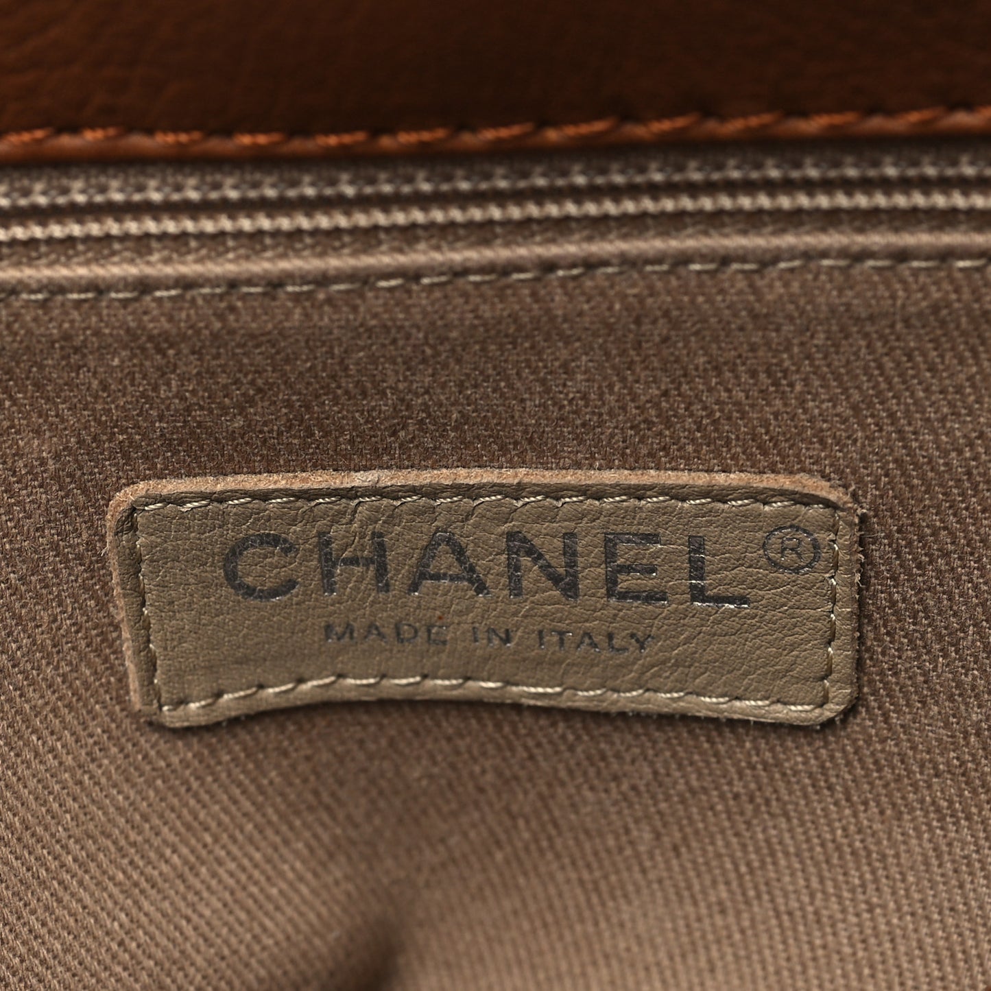 Washed Calfskin Diamond Stitch Large Hamptons Shopping Tote Brown