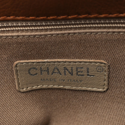 Chanel Washed Calfskin Diamond Stitch Large Hamptons Shopping Tote Brown 6 of 10