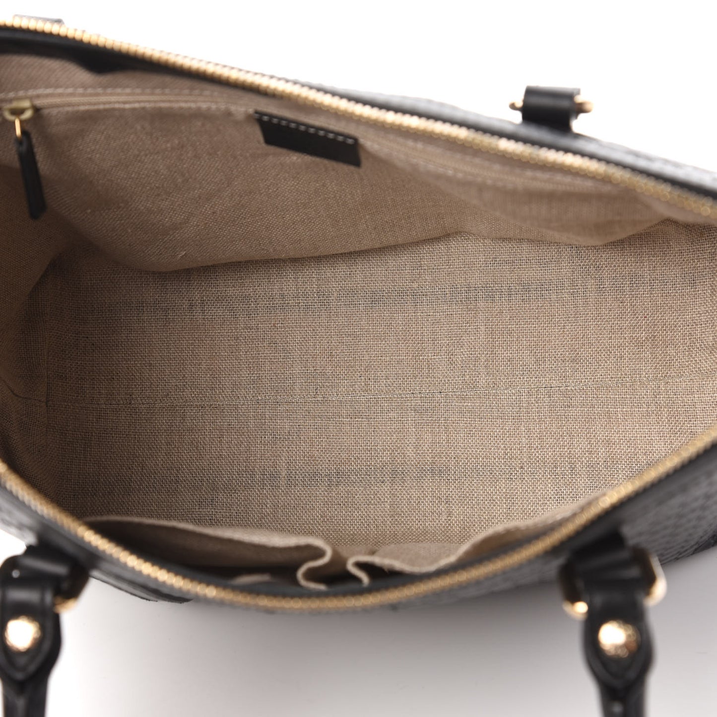 Soft Microguccissima Small Zippered Satchel Black