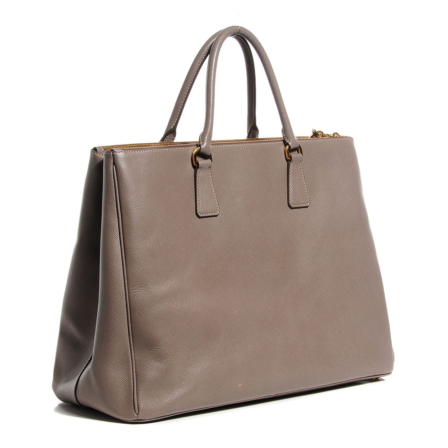 Saffiano Lux Extra Large Galleria Double Zip Tote Argilla