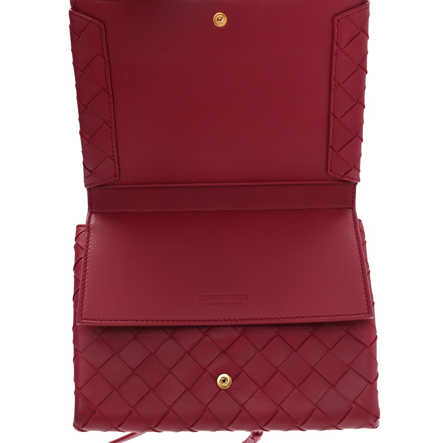 Bottega Veneta Nappa Intrecciato Flap Crossbody Amaranto 5 of 13