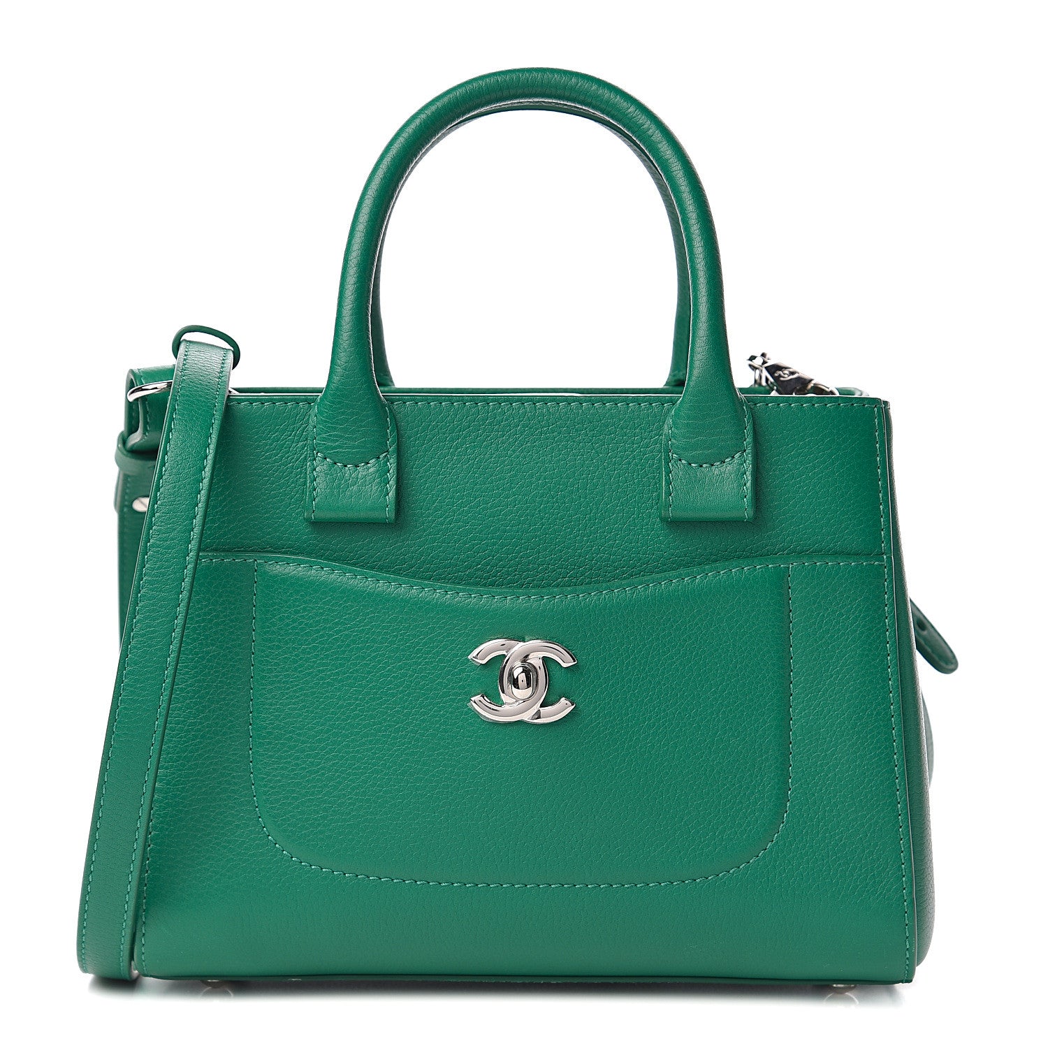 Chanel Grained Calfskin Mini Neo Executive Shopper Tote Green 1 of 10