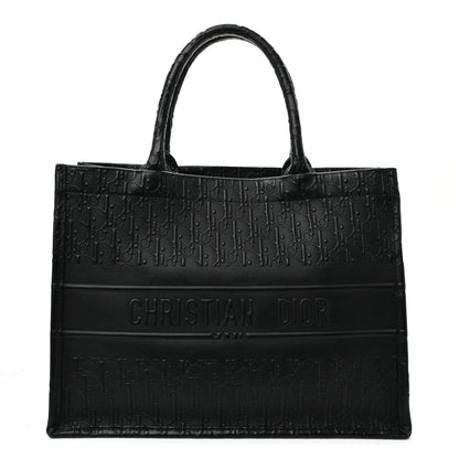 Christian Dior Oblique Calfskin Embossed Medium Book Tote Black 1 of 11