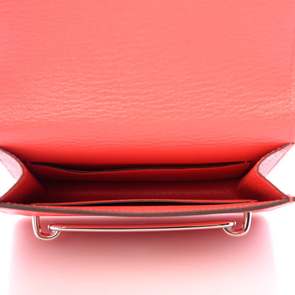 Hermes Chevre Mysore Roulis Slim Wallet Rose Texas 6 of 9