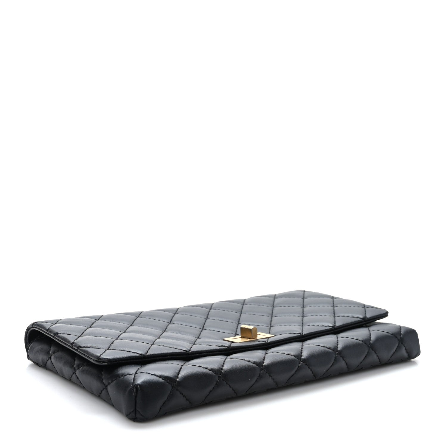 Chanel Aged Calfskin Quilted Reissue 2.55 Clutch Black 4 of 9